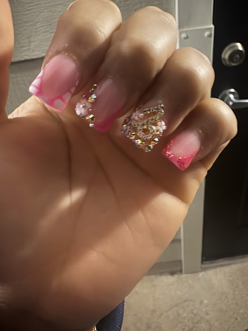 Bright salon interior with manicure and pedicure setup.