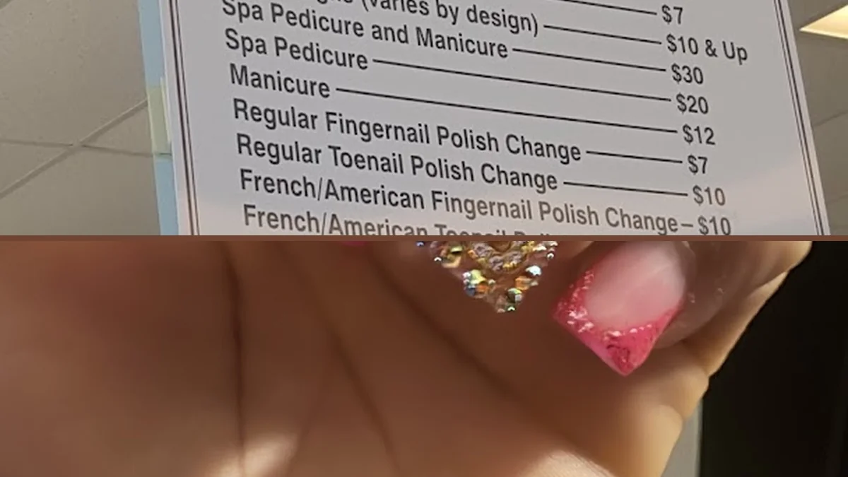 Bright salon interior with manicure and pedicure setup.